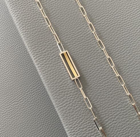 Silbergoldkette handgefertigt
